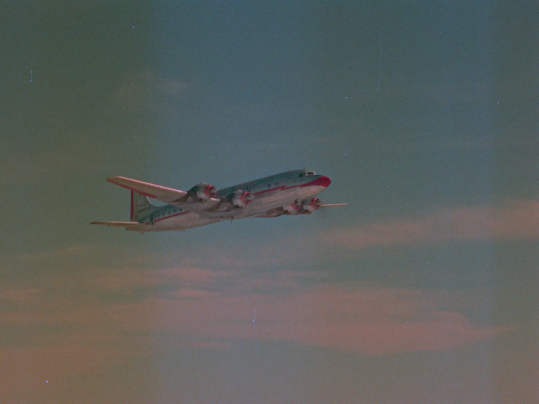 American Airlines DC-7 in Flight
